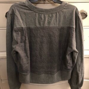 Painter Crew Neck Eyelet Sweatshirt L NWT